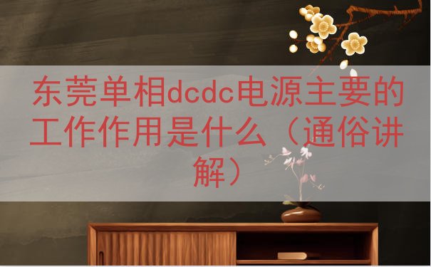 东莞单相dcdc电源主要的工作作用是什么（通俗讲解）
